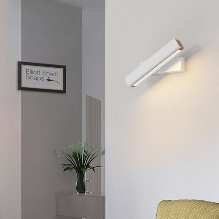 Minimalist Rectangular Aluminum Rotatable LED Wall Sconce