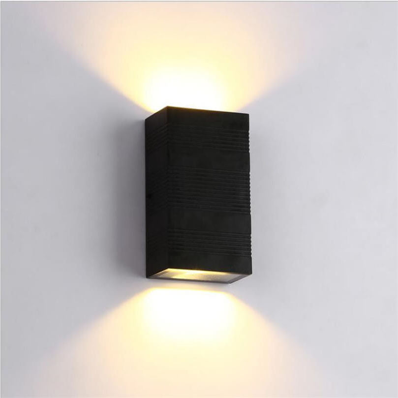 Modern Rectangular Aluminum Waterproof LED Wall Sconce