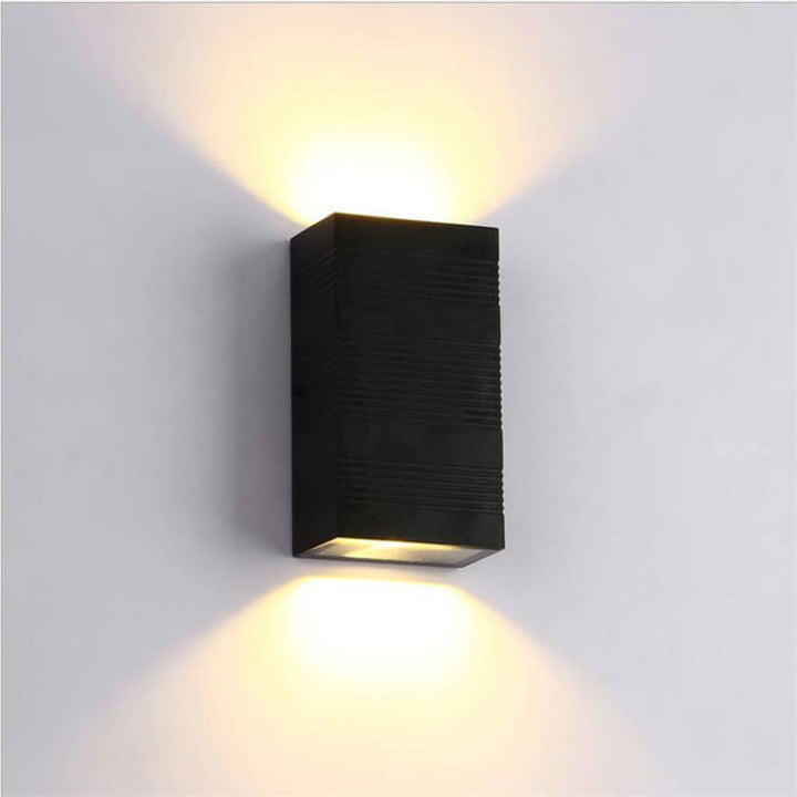 Modern Rectangular Aluminum Waterproof LED Wall Sconce
