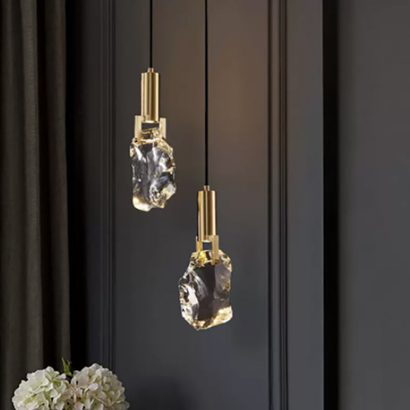 Copper Modern Crystal LED Pendant Light