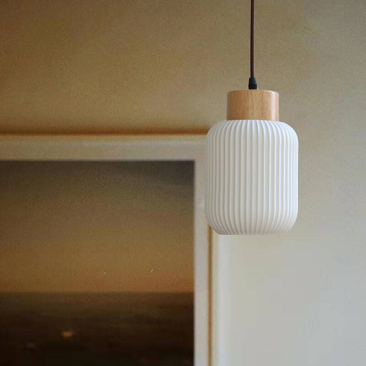Nordic Cylindrical Ceramic Pendant Light