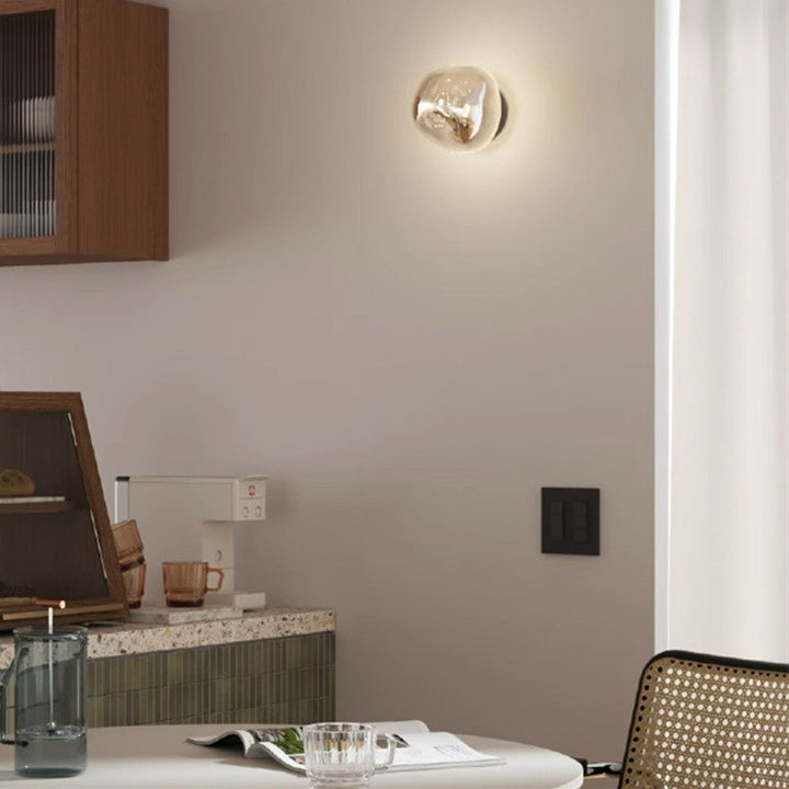 Irregular Minimalist Spherical Glass Wall Sconce