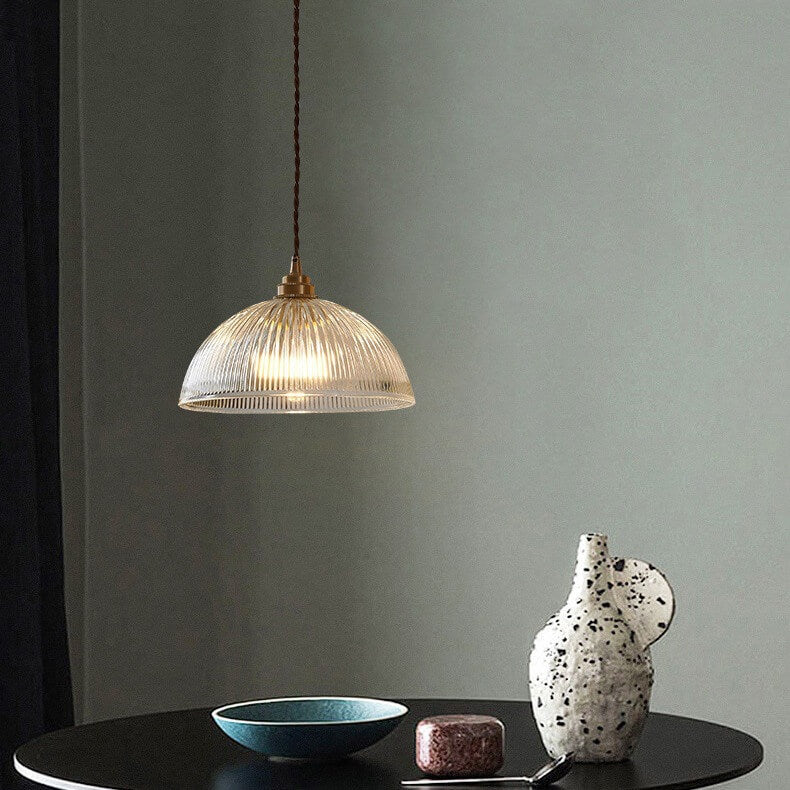 Minimalist Dome Brass Pendant Light
