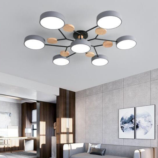 Nordic Molecule LED Semi-Flush Ceiling Light