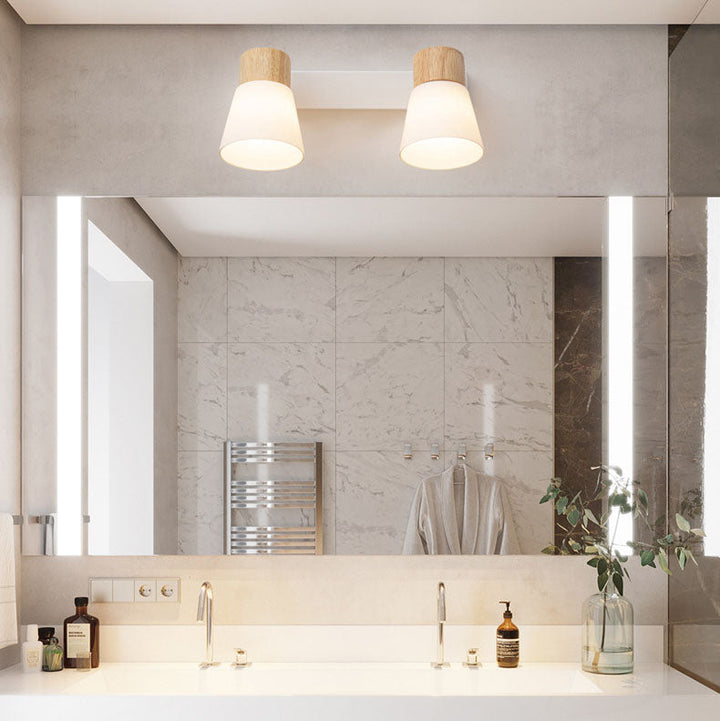 Minimalist Glass 2-Light Vanity Light
