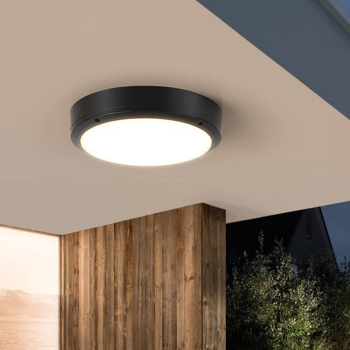 Minimalist Round Aluminum LED Flush Mount Ceiling Light 4