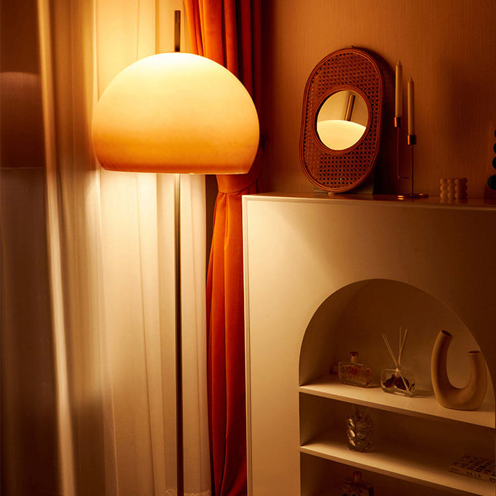 Contemporary Glass 2-Light Floor Lamp