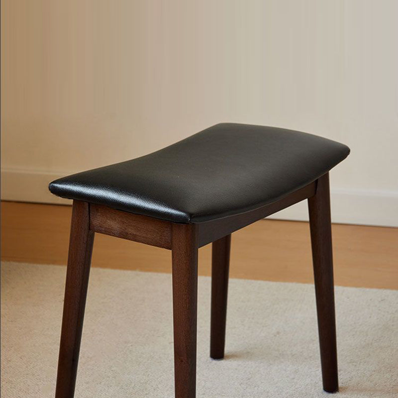 Minimalist Rectangular Leather Vanity Stool