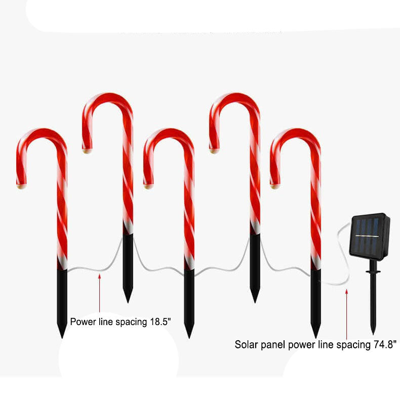 Solar Candy Cane LED Lawn Light