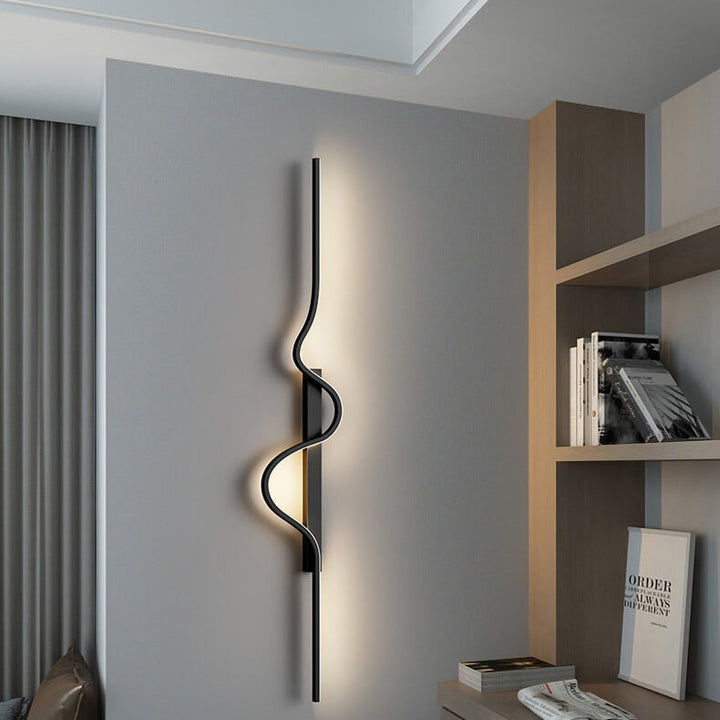 Minimalist Wave Aluminum LED Wall Sconce