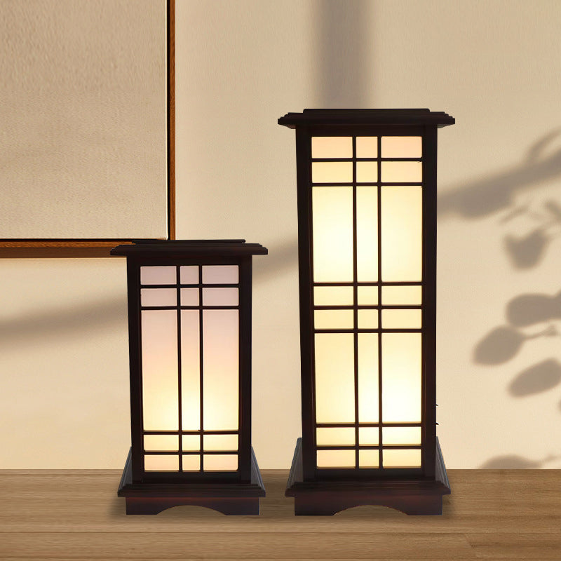 Traditional Rectangular Wood Floor Lamp