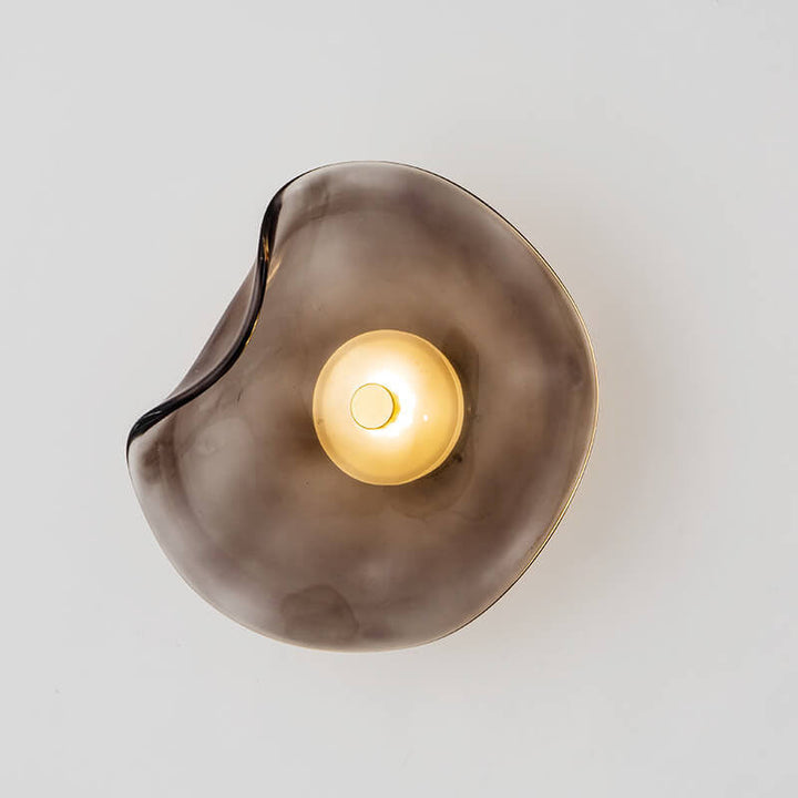Minimalist Round Glass LED Wall Sconce