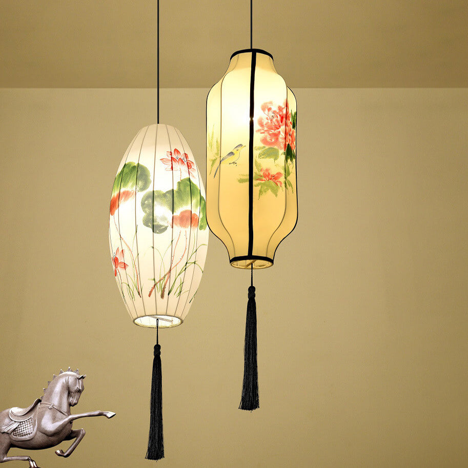 Lantern Fabric Pendant Light