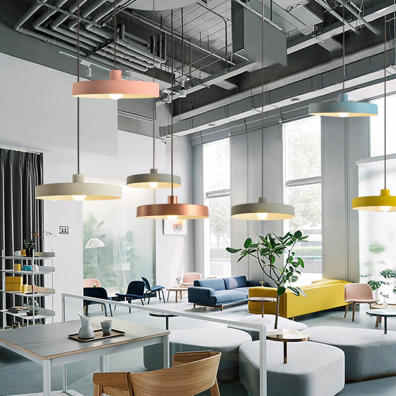 Minimalist Disc Aluminum Pendant Light