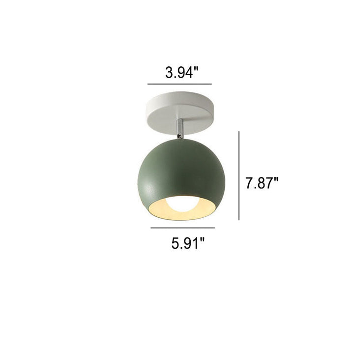 Nordic Dome Semi-Flush Ceiling Light