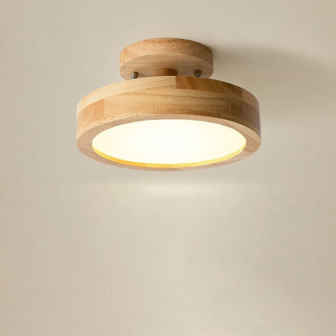 Nordic Round LED Semi-Flush Ceiling Light