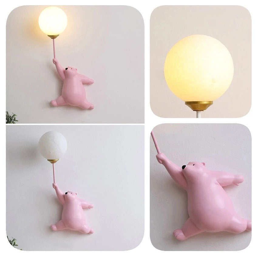 Bear Contemporary Acrylic Wall Sconce
