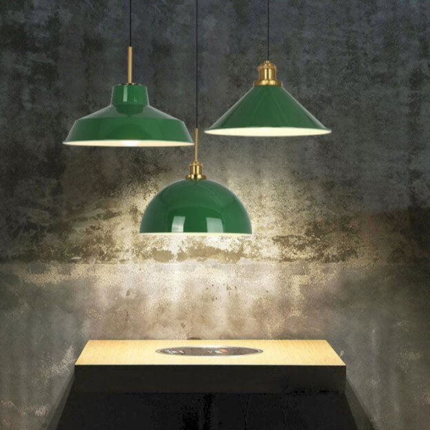 Industrial Dome Iron Pendant Light
