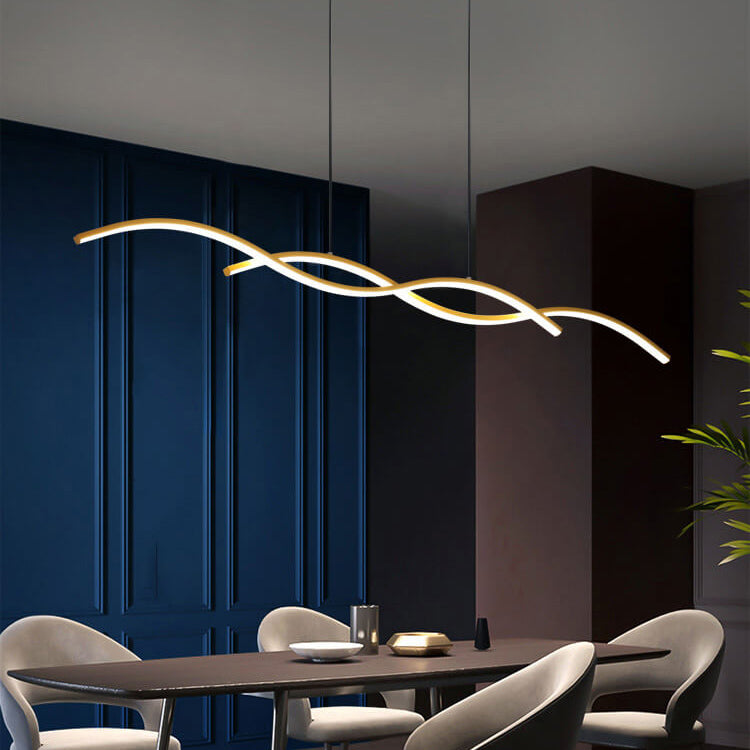 Minimalist Wave LED Chandelier