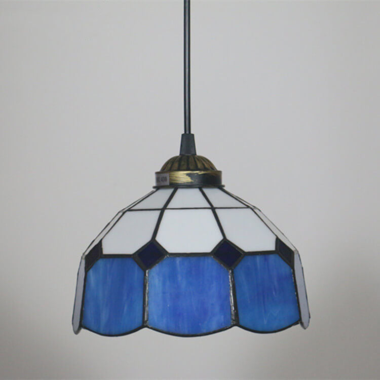 Tiffany Traditional Round Glass Pendant Light