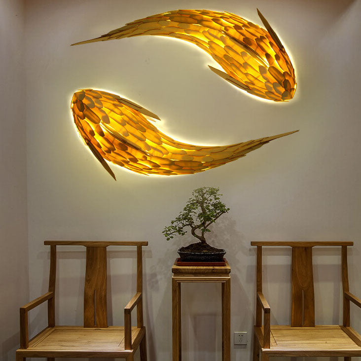 Modern Wood 4-Light Wall Sconce