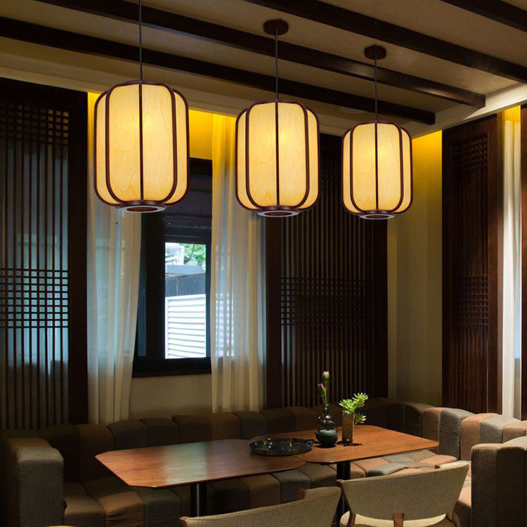 Traditional Lantern Wooden Pendant Light