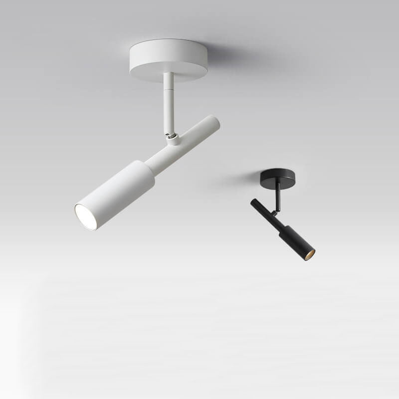 Modern Minimalist Iron Aluminum Spotlight Rotatable LED Semi-Flush Mount Ceiling Light For Living Room