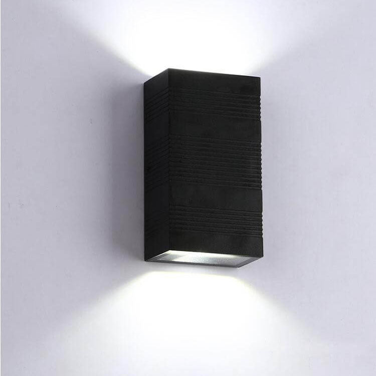 Modern Rectangular Aluminum Waterproof LED Wall Sconce