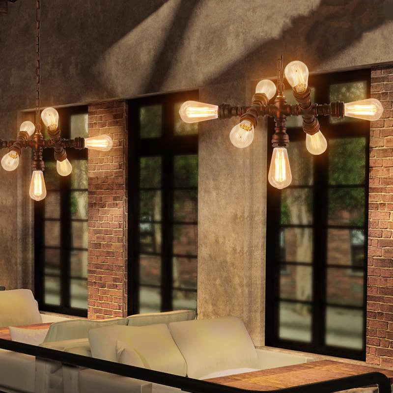 Industrial Iron 7-Light Chandelier