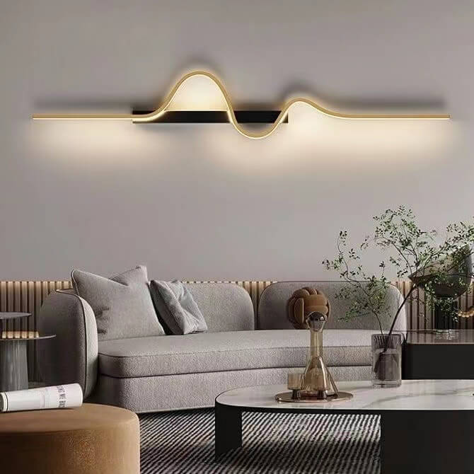 Minimalist Wave Aluminum LED Wall Sconce