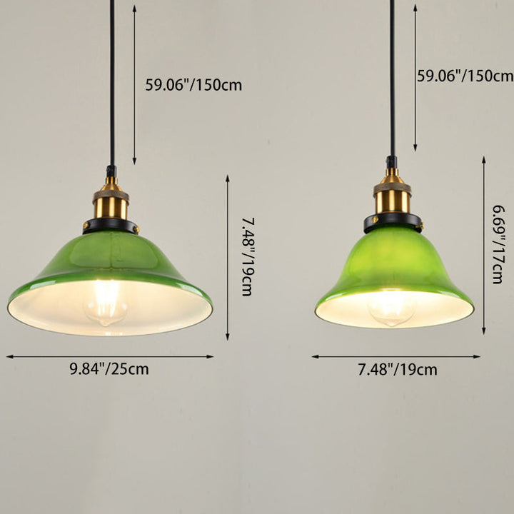 Retro Contemporary Glass Pendant Light