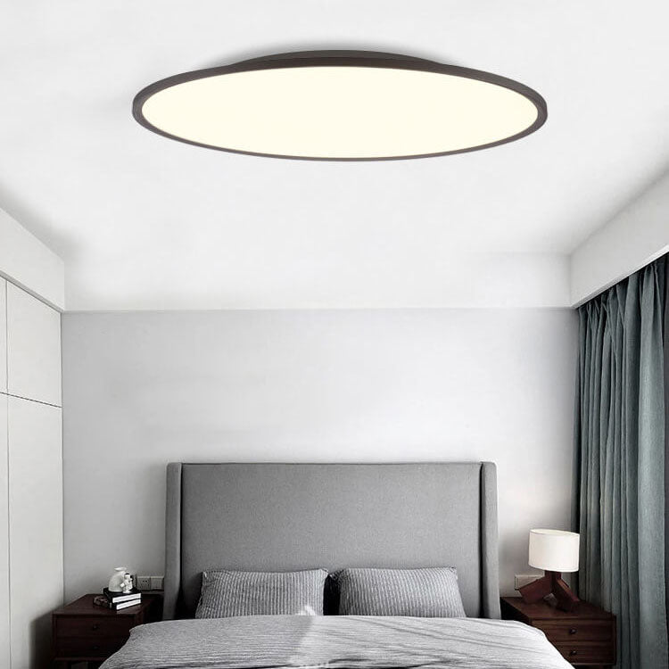 Minimalist Round Aluminum LED Flush Mount Ceiling Light 2