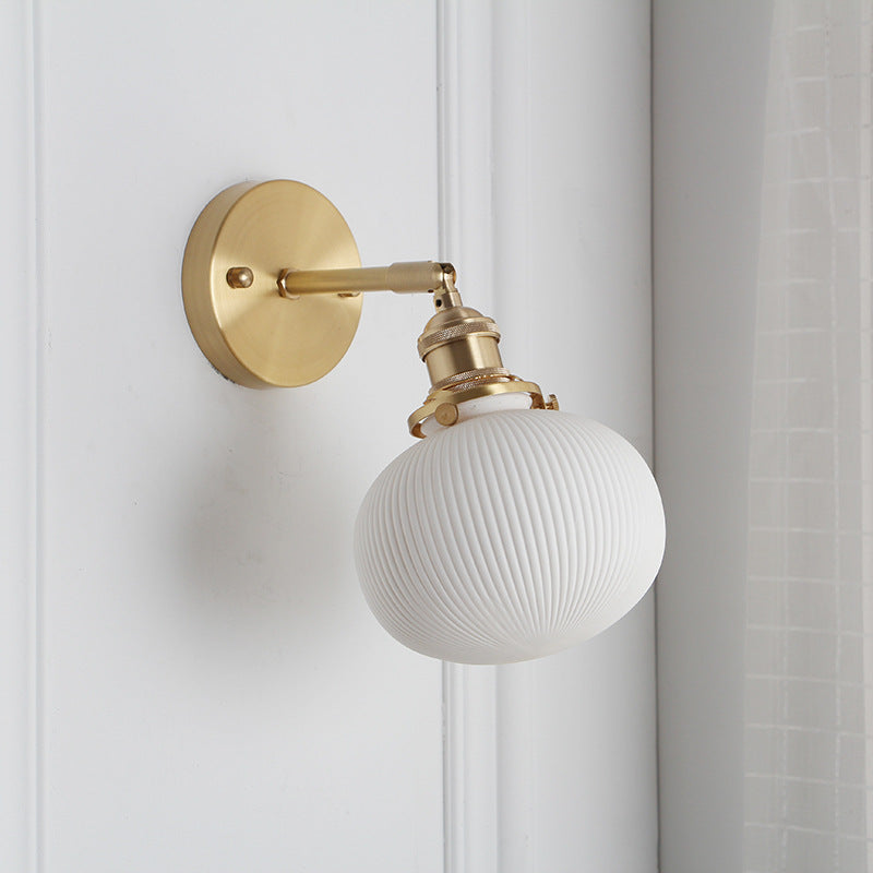Minimalist Cylinder Brass Wall Sconce