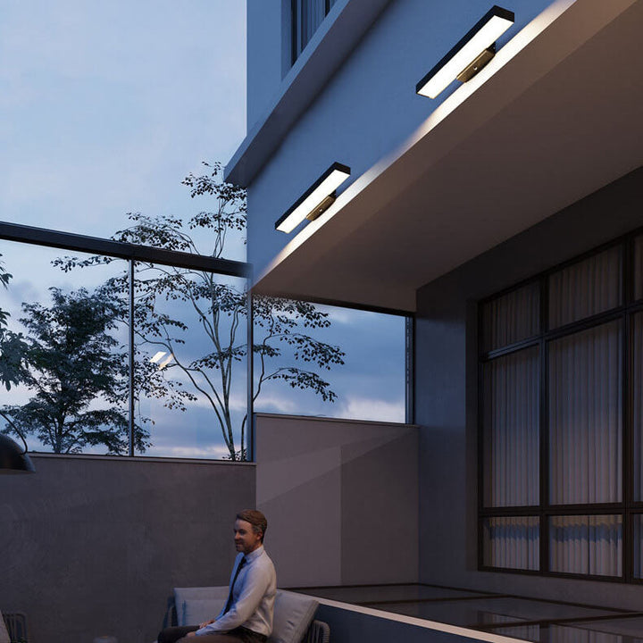 Minimalist Rectangular Waterproof LED Wall Sconce