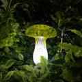 Contemporary Creative Colorful Mushroom Glass Shape LED Solar Waterproof Lawn Insert Light For Garden