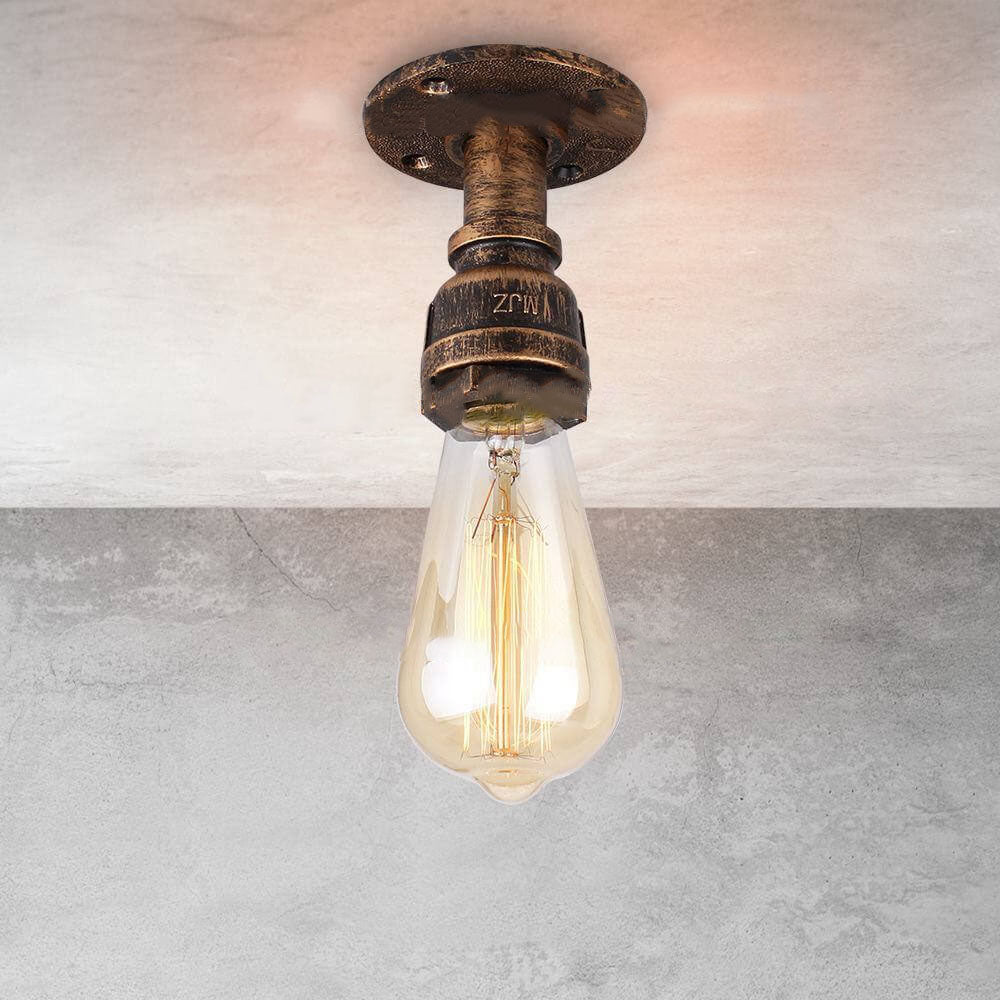 Vintage Glass Flush Mount Ceiling Light