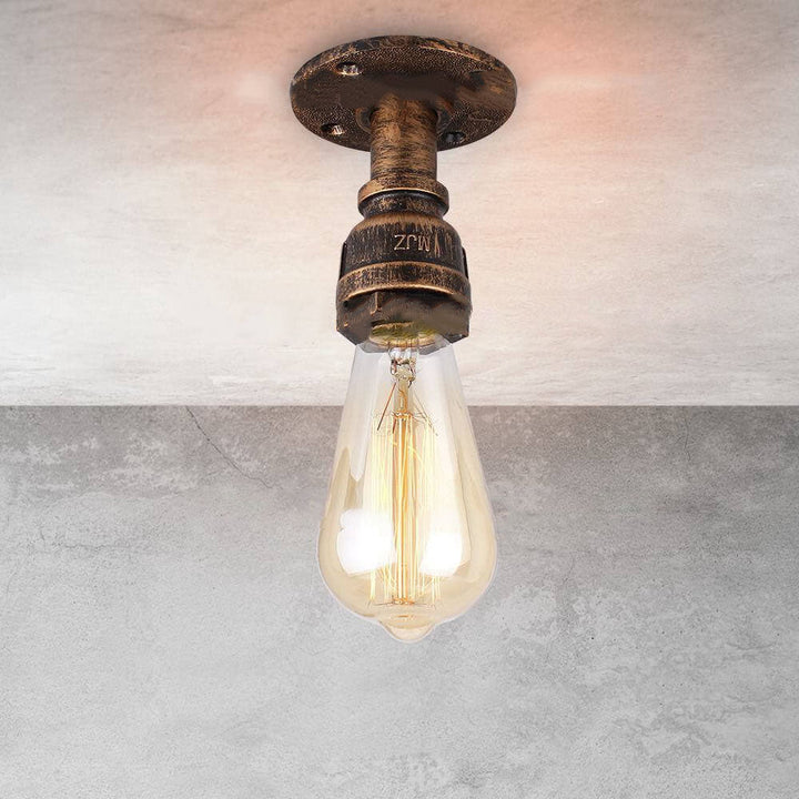 Vintage Glass Flush Mount Ceiling Light