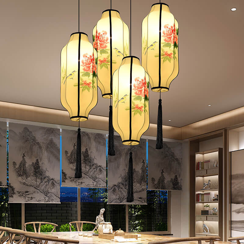 Lantern Fabric Pendant Light