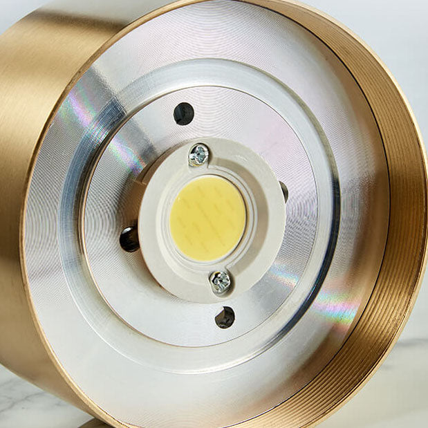 Modern Round Copper LED Flush Mount Ceiling Light