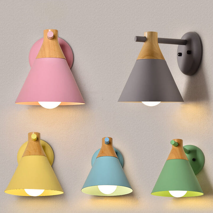 Nordic Solid Wood Wall Sconce