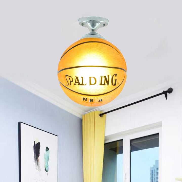 Creative Glass Semi-Flush Ceiling Light