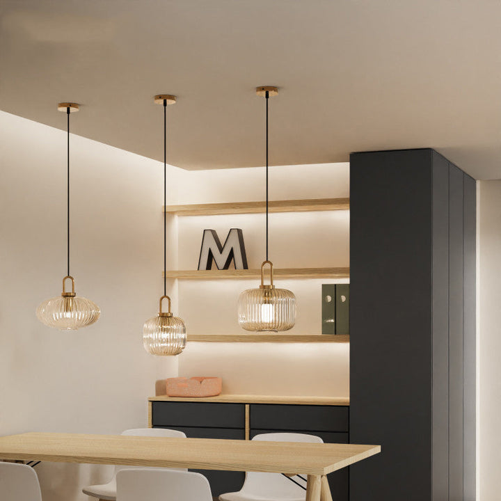 Contemporary Round Stainless Steel Pendant Light