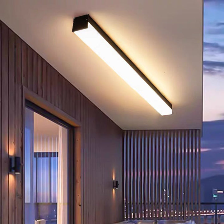 Long Minimalist Aluminum LED Flush Mount Ceiling Light