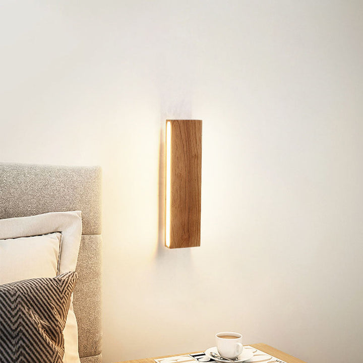 Strip Simple Solid Wood LED Wall Sconce