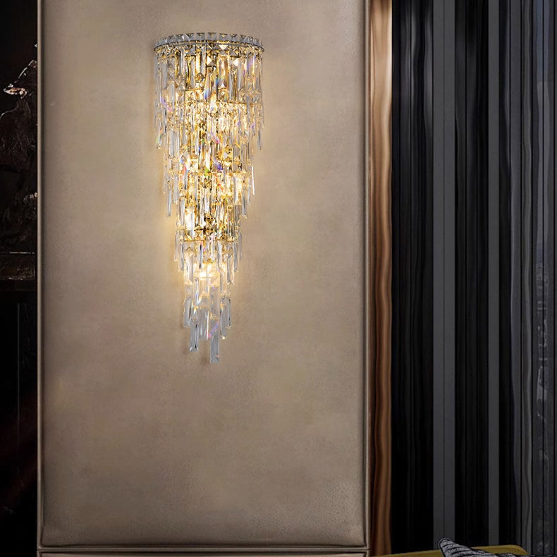 Contemporary Crystal Wall Sconce