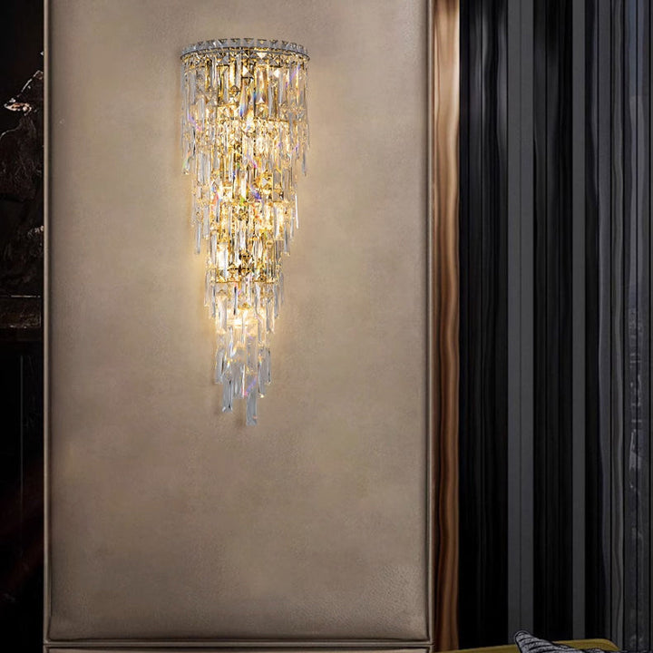 Contemporary Crystal Wall Sconce