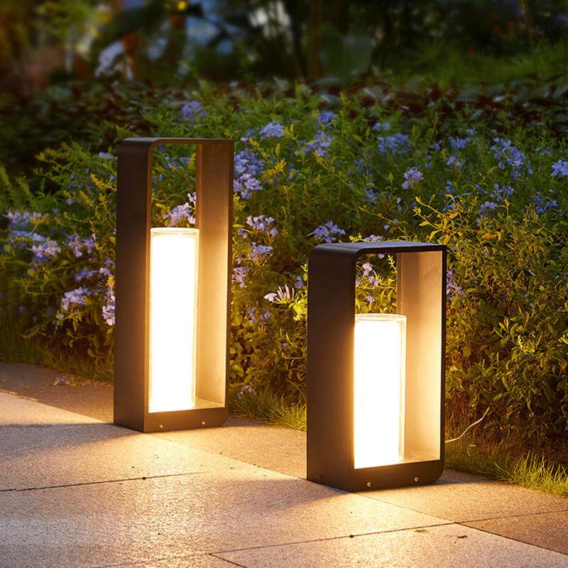 Minimalist Square Stainless Steel LED Garden Light