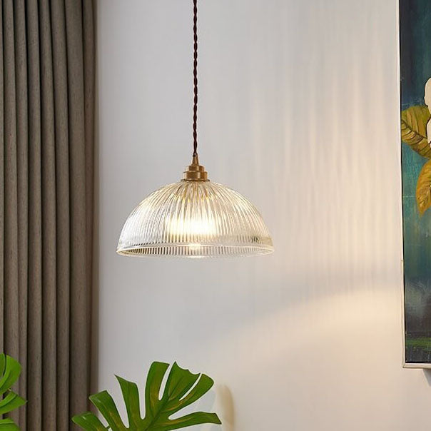 Minimalist Dome Brass Pendant Light