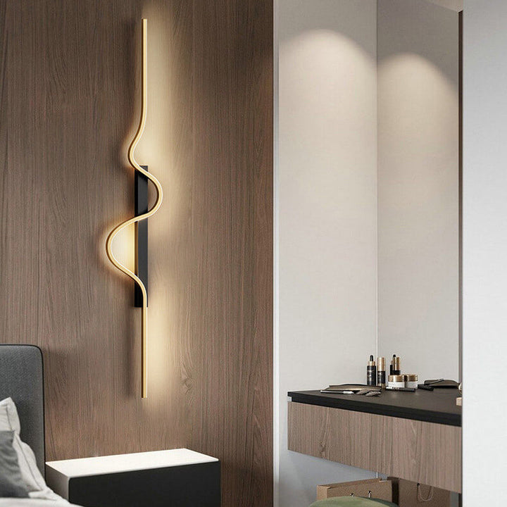 Minimalist Wave Aluminum LED Wall Sconce