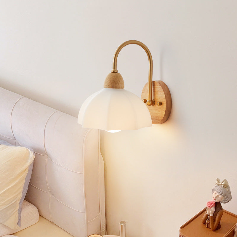 Contemporary Flower Ceramic Wall Sconce